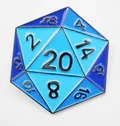 Foam Brain Games Blue D20 Enamel Pin